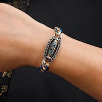 Tiger's Eye Tibetan Symbol Bracelet